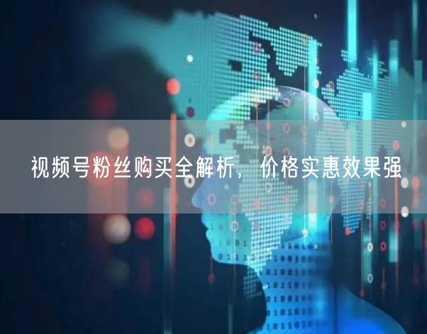 视频号粉丝购买全解析，价格实惠效果强