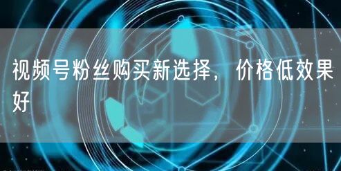 视频号粉丝购买新选择，价格低效果好