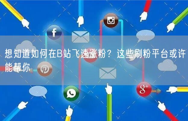 想知道如何在B站飞速涨粉？这些刷粉平台或许能帮你