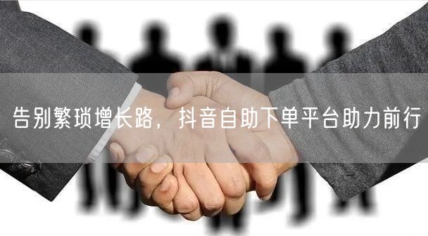 告别繁琐增长路，抖音自助下单平台助力前行