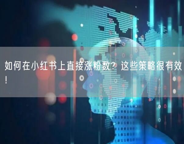 如何在小红书上直接涨粉数？这些策略很有效！