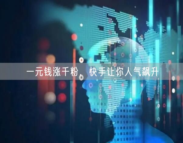 一元钱涨千粉，快手让你人气飙升